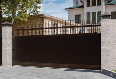 Сдвижные ворота  из сэндвич-панелей